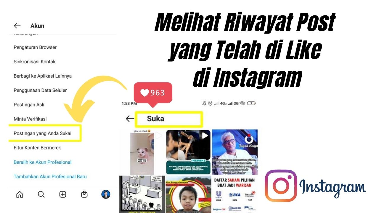 Cara Melihat Riwayat Post yang Telah di Like di Instagram