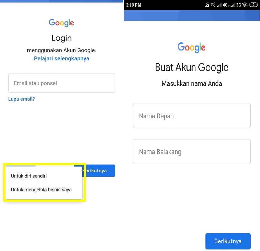 Cara Membuat Email Tanpa Nomor Handphone di Android