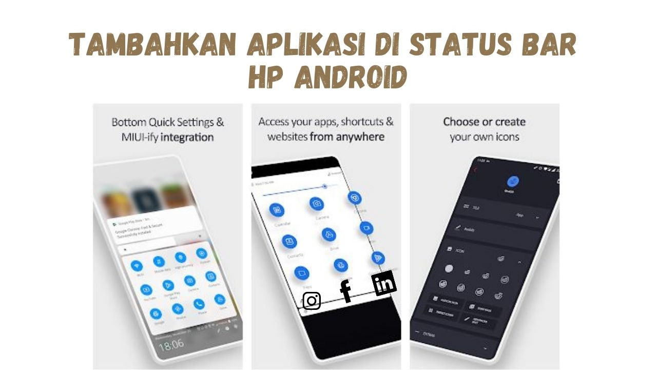 Cara Menambahkan Aplikasi di Status Bar HP Android