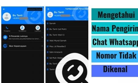 Cara Mengetahui Nama Pengirim Chat Whatsapp Tidak Dikenal