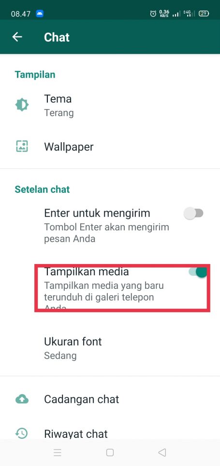 Cara Agar Gambar dan Video WhatsApp Tidak Tersimpan ke Galeri
