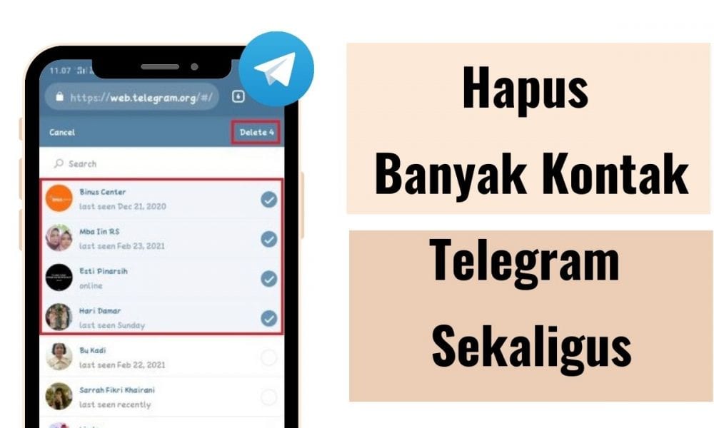 Cara Hapus Banyak Kontak Telegram Sekaligus • Inwepo