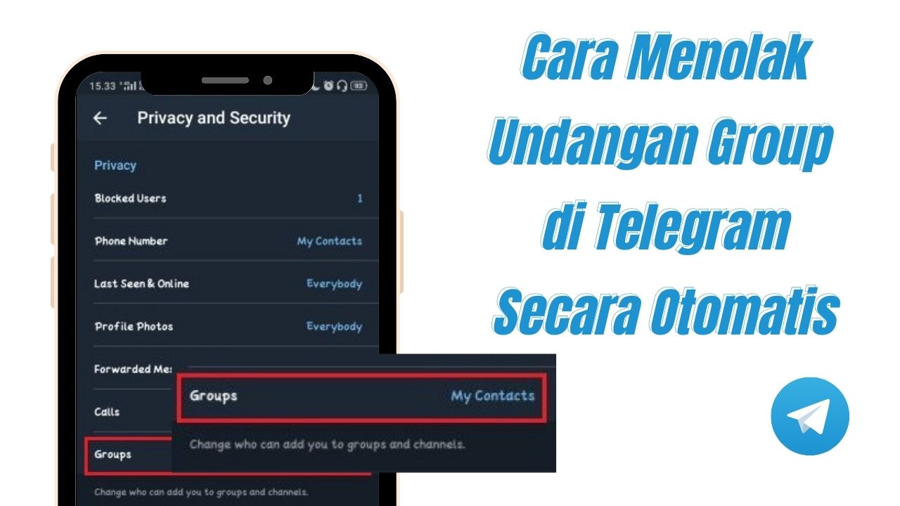 Cara Menolak Undangan Group di Telegram