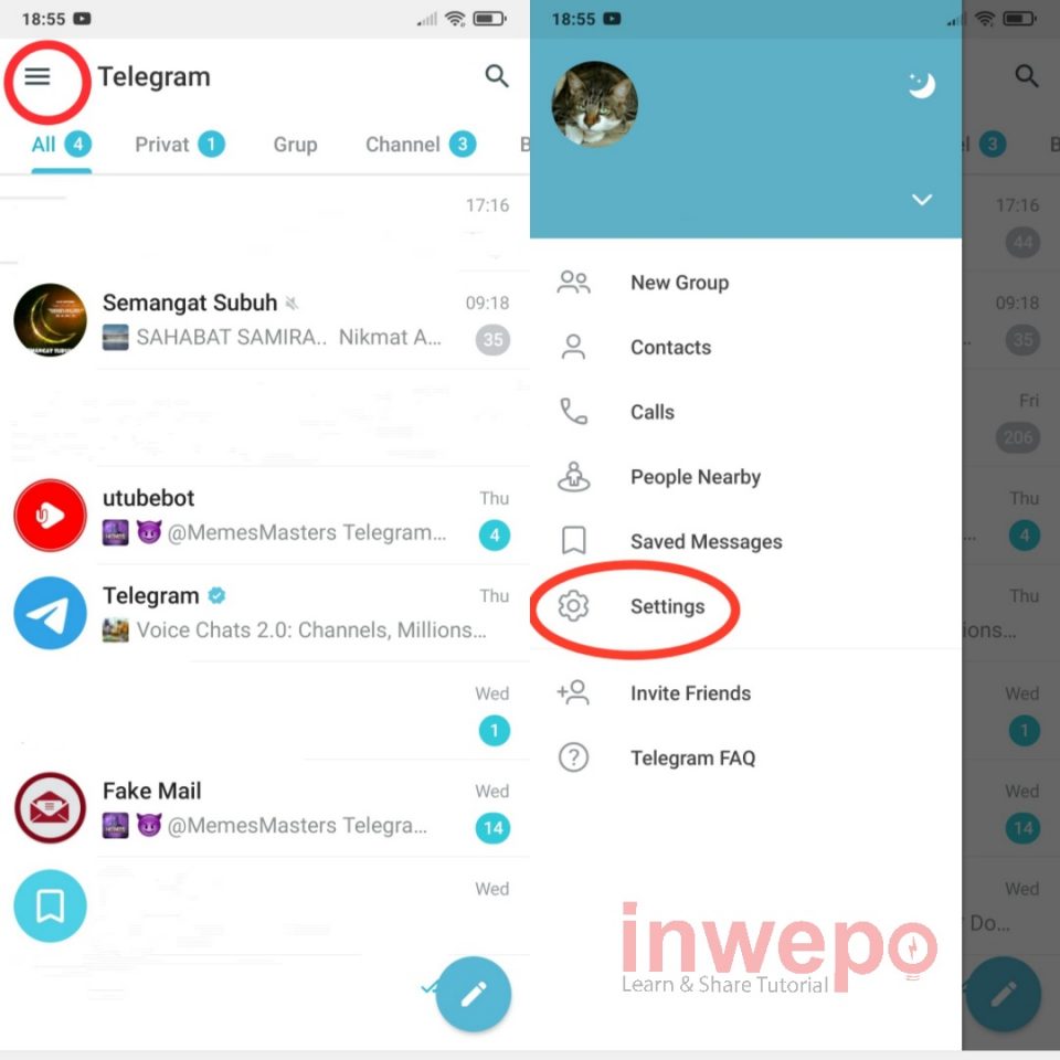 Cara Membuat Bubble Chat Telegram Menjadi Transparan
