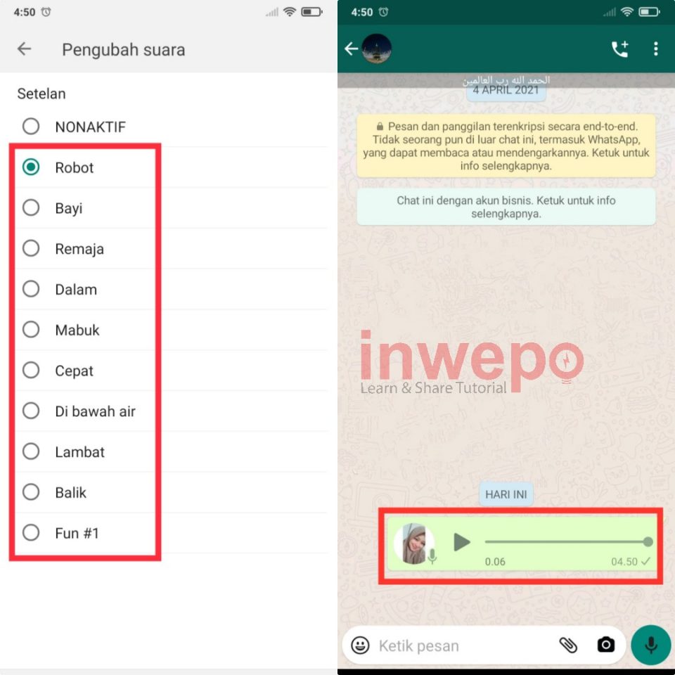 Cara Ganti Suara Unik Voice Note WhatsApp dan Status Splitter