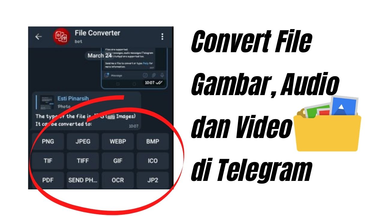 Cara Convert File Gambar Audio dan Video di Telegram