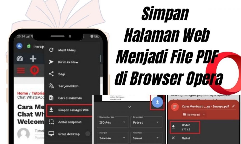 Cara Menyimpan Halaman Web Menjadi File PDF di Browser Opera | Inwepo