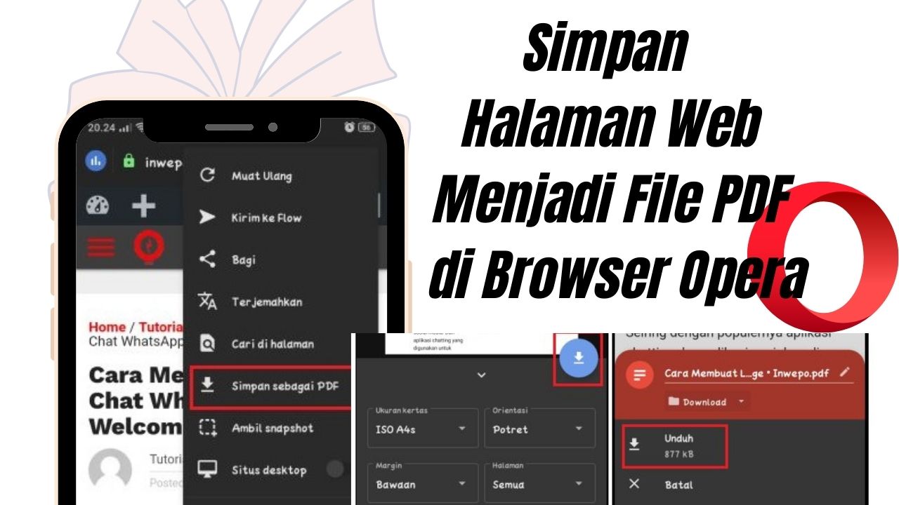 Cara Menyimpan Halaman Web Menjadi File PDF di Browser Opera