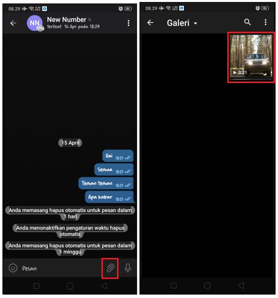 Cara Mengirim Video Rahasia di Chat Telegram