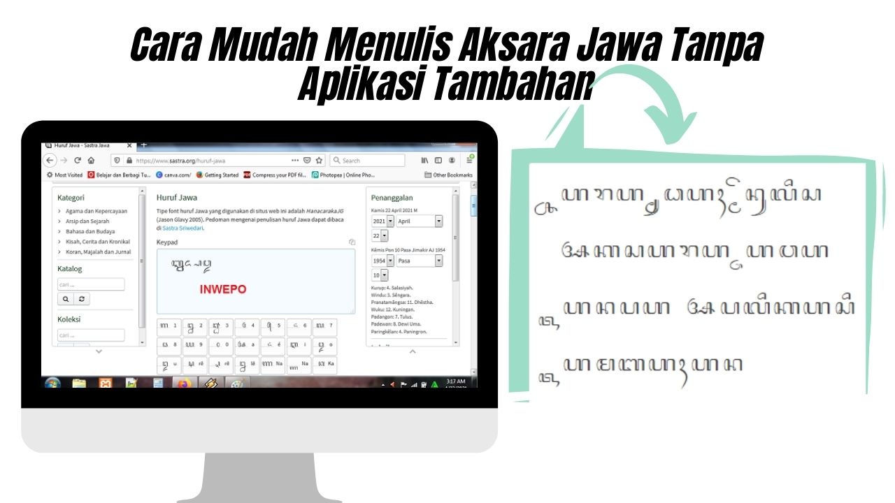 Cara Mudah Menulis Aksara Jawa Tanpa Aplikasi Tambahan