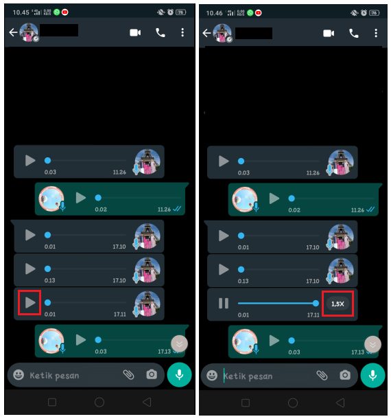 Cara Mengatur Kecepatan Suara Voice Note di WhatsApp