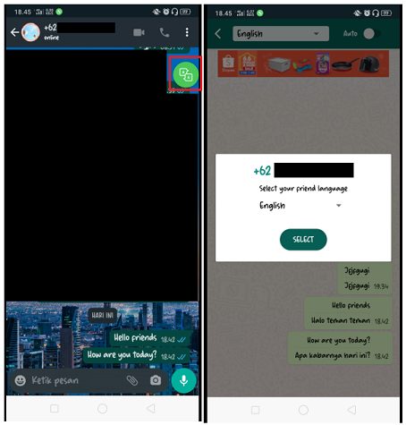 Cara Otomatis Translate Pesan Bahasa Inggris di WhatsApp