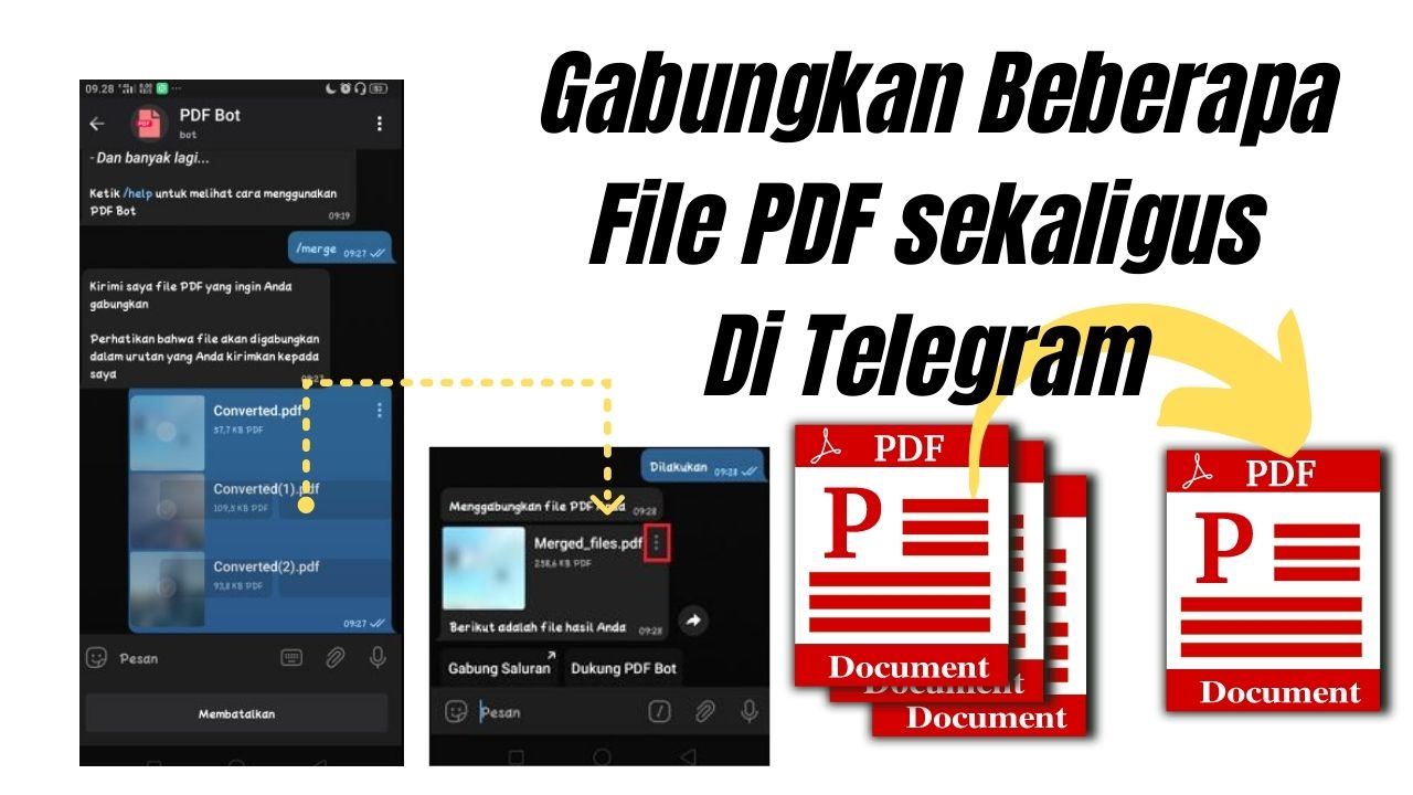 Cara Gabungkan Beberapa File PDF sekaligus Di Telegram