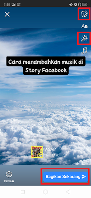 Cara Membuat Story Musik di Facebook Lite