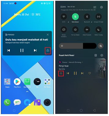 Cara Menampilkan Lirik lagu Berjalan di Layar HP Android