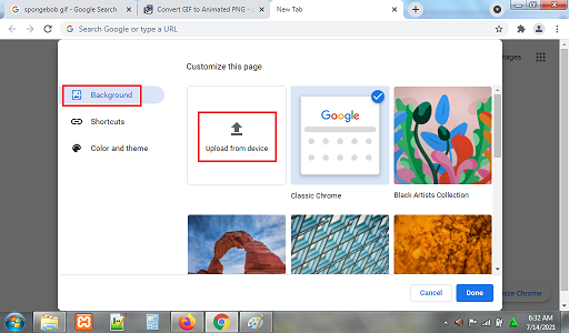 Cara Membuat Animasi GIF Menjadi Background Google Chrome