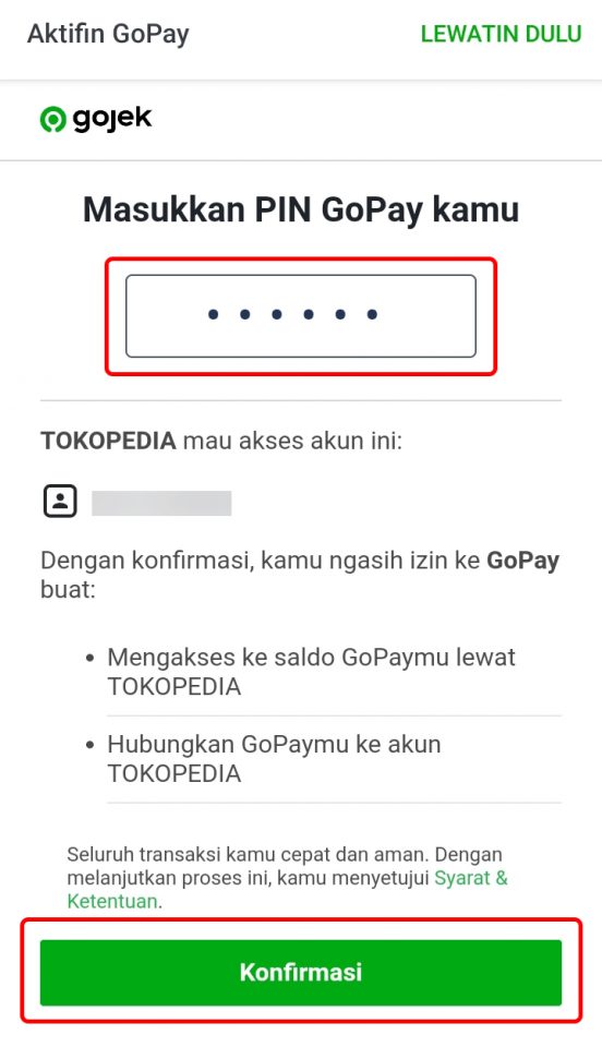Cara Aktifkan GoPay di Tokopedia 5