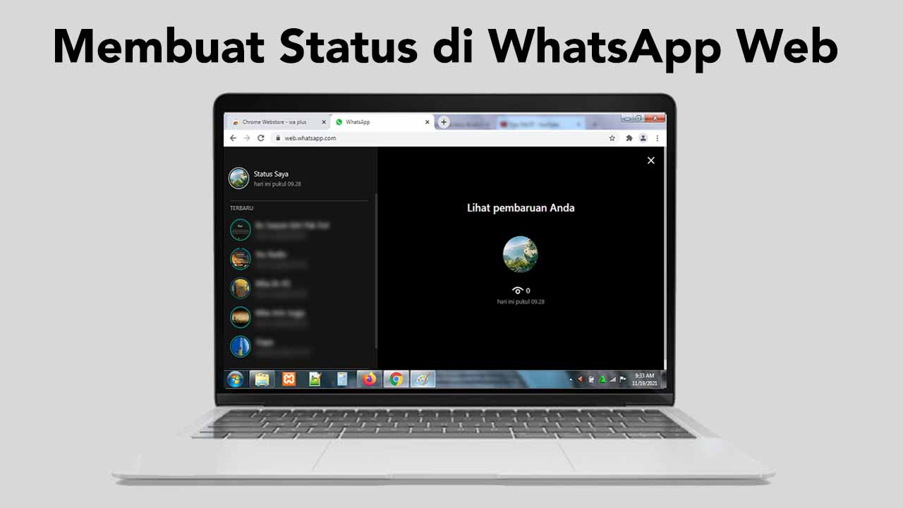 Cara Membuat Status di WhatsApp Web