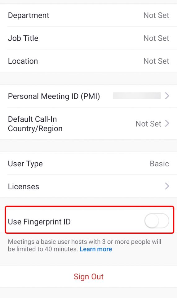 Cara Mengaktifkan Fingerprint di Aplikasi Zoom Meeting
