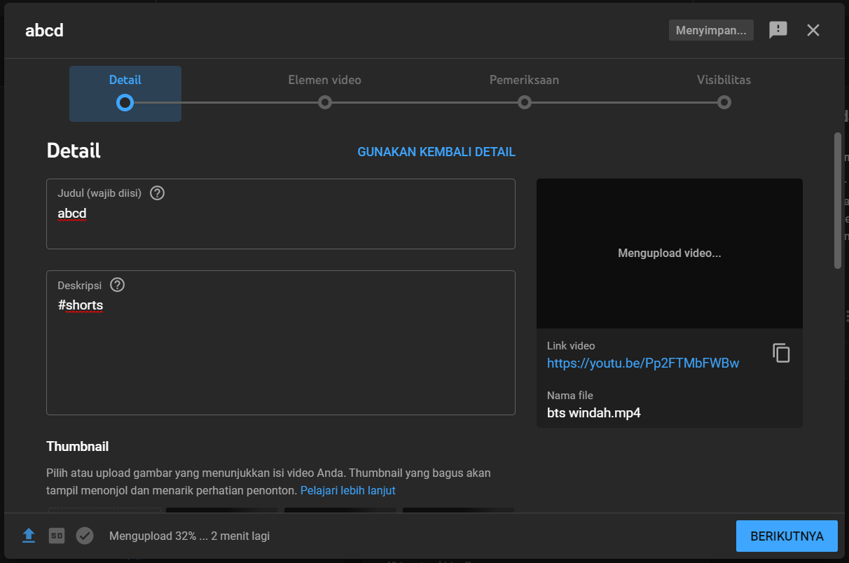 Cara Upload Video Youtube Shorts di PC atau Laptop - Inwepo