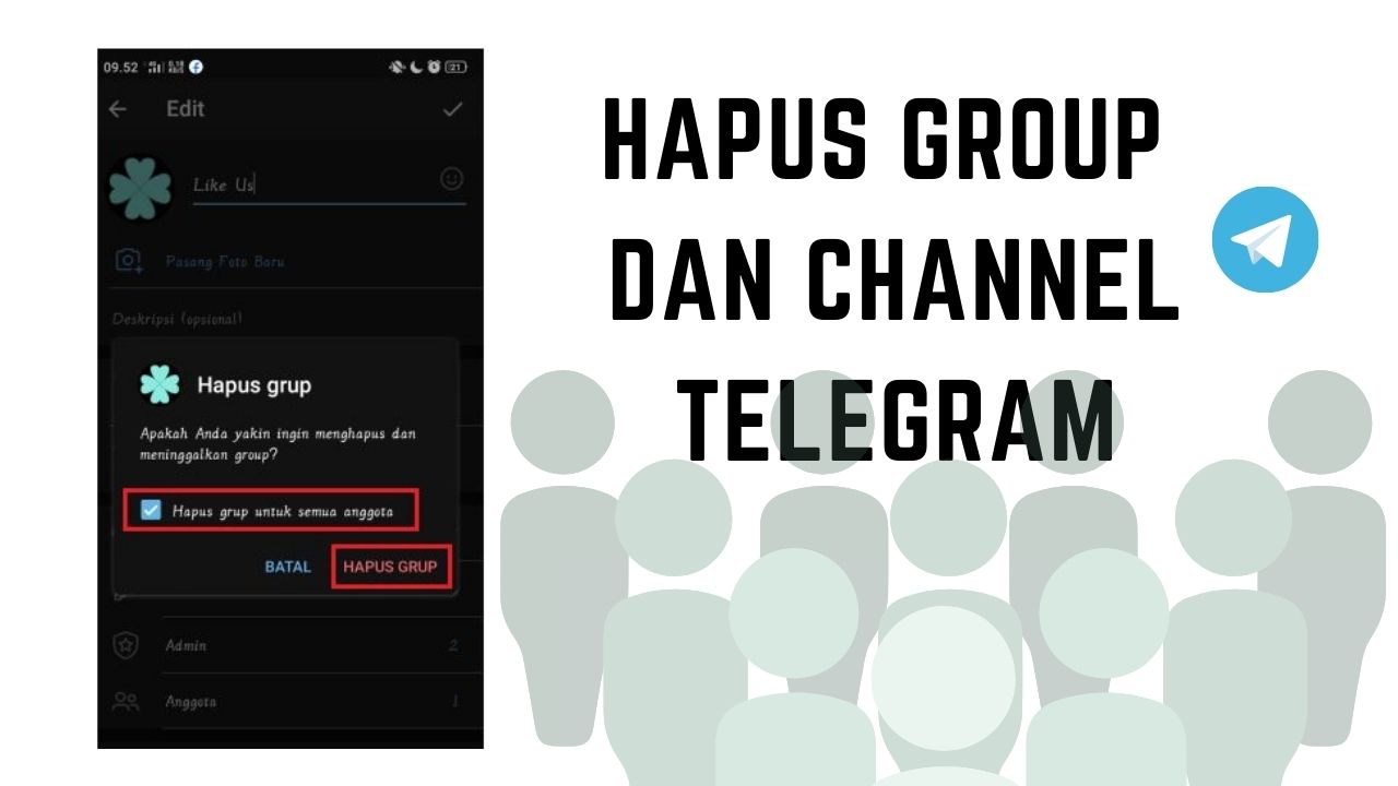 Cara Hapus Group dan Channel Telegram