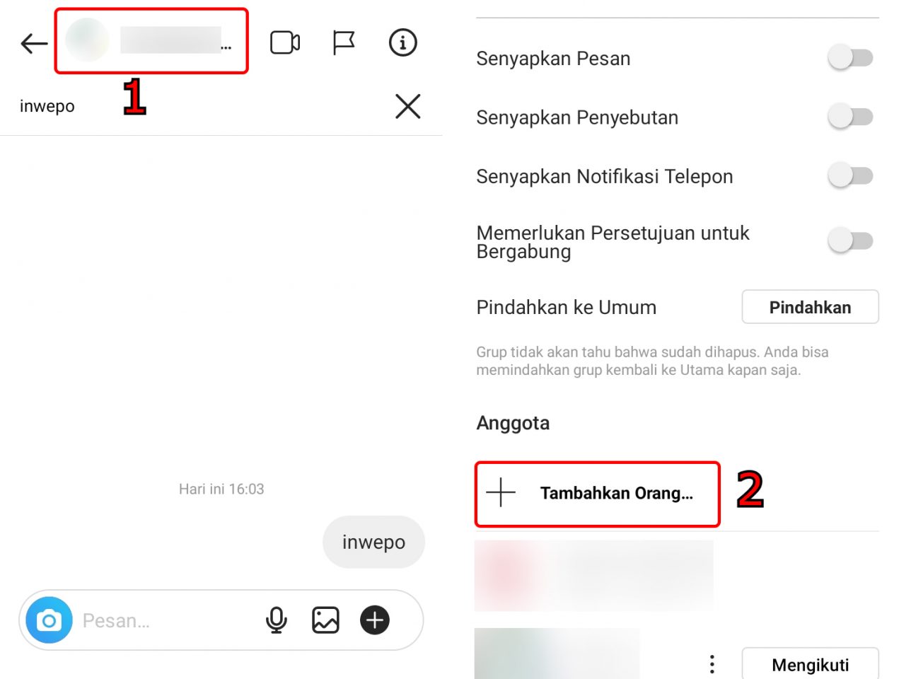 Cara Membuat Group Pesan atau Chat di Instagram