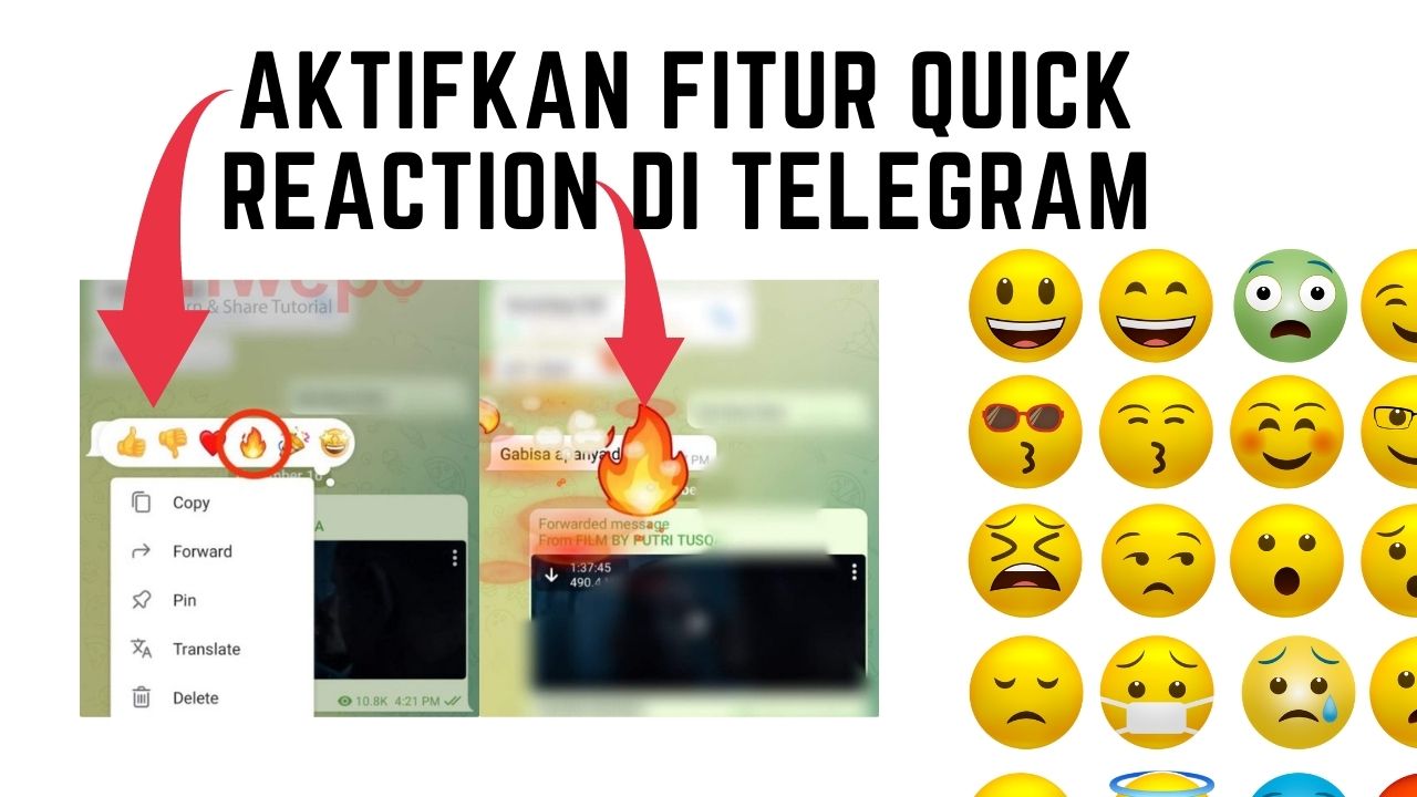 Cara Menggunakan Quick Reaction di Grup dan Channel Telegram