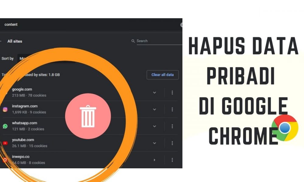 Cara Menghapus Data Website Di Google Chrome