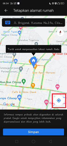 cara menambah alamat rumah di Google Maps 2