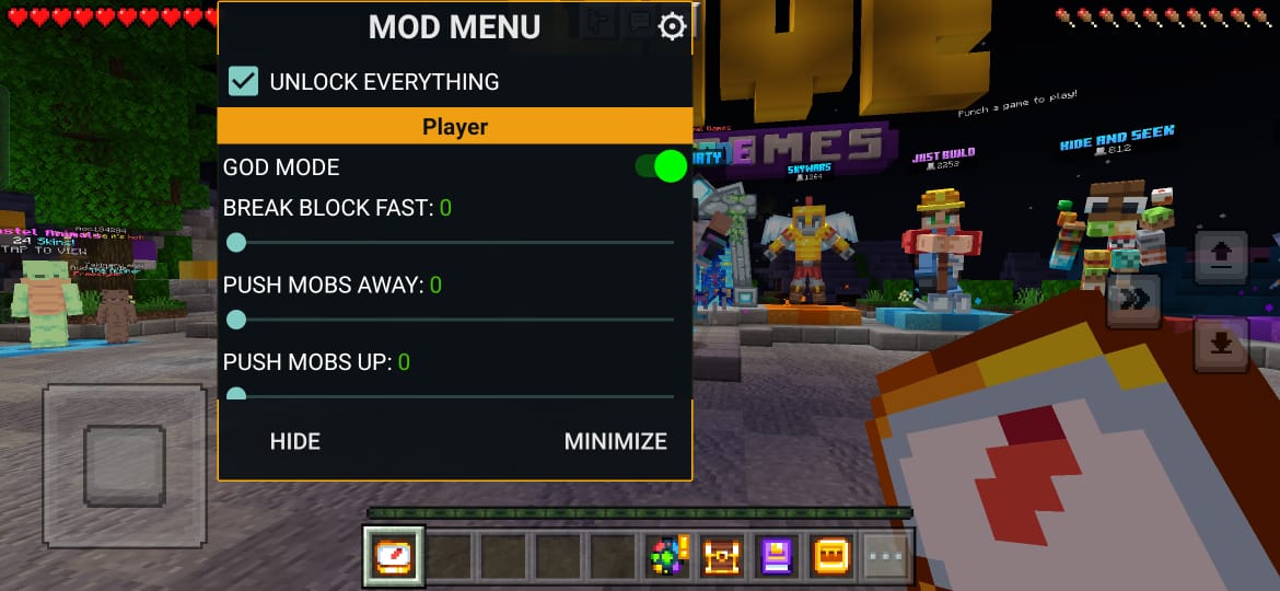 cheat minecraft mod menu
