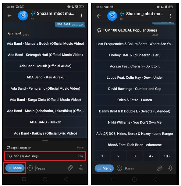 Cara Menggunakan Aplikasi Musik Shazam di Telegram