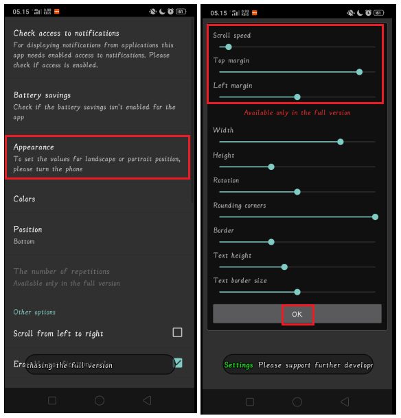 Cara Membuat Notifikasi Running Text di Layar Android