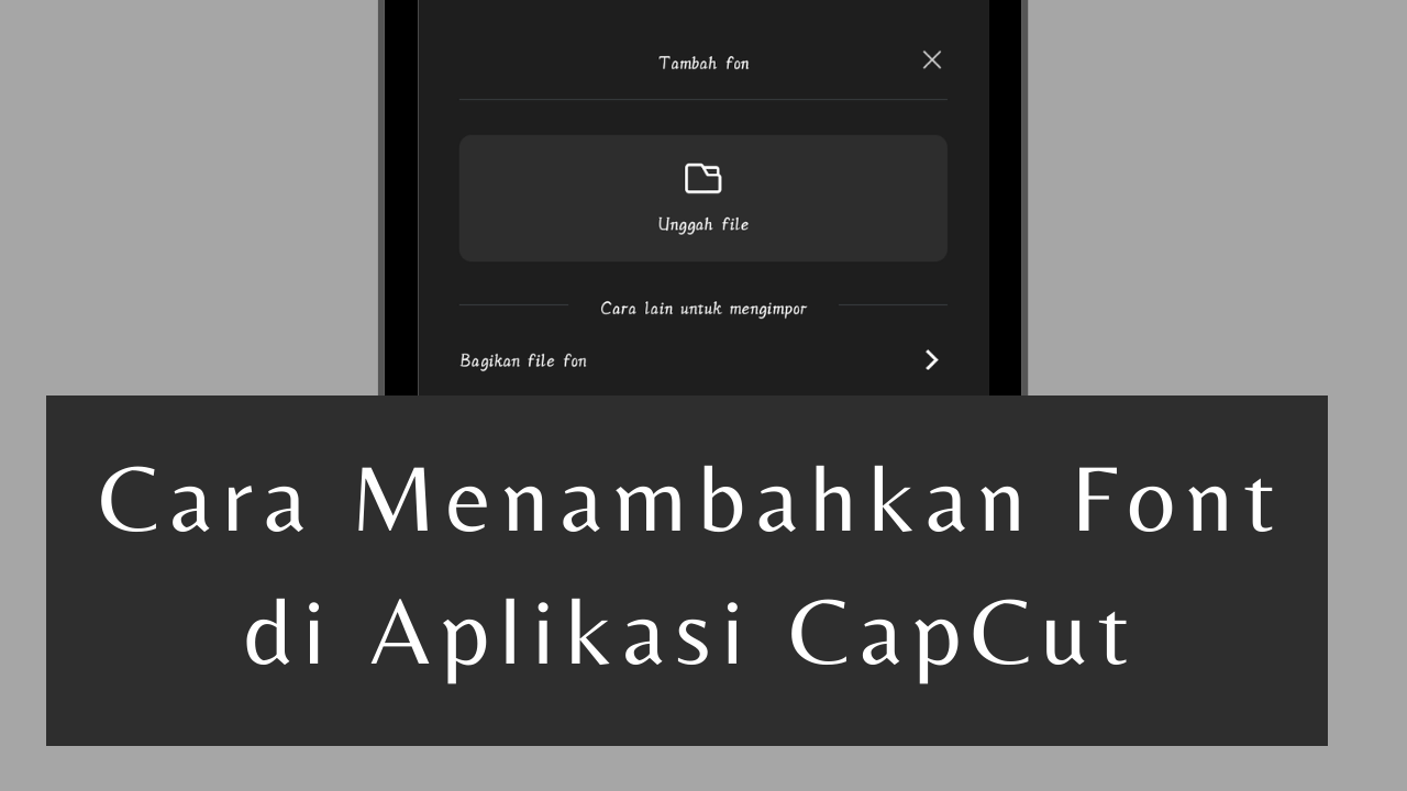 contoh hasil penambahan font di CapCut