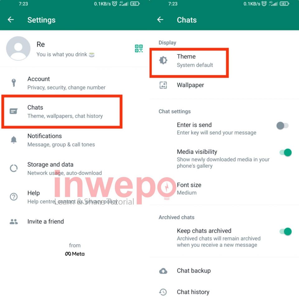 Cara Menggunakan Wallpaper Dimming di WhatsApp 2
