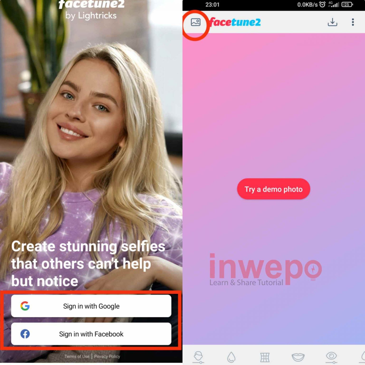 Cara Edit Wajah Dan Light FX Di Android
