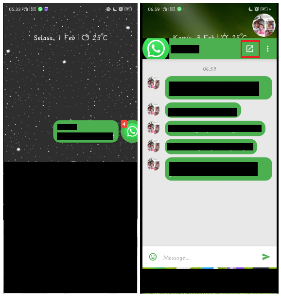 Cara Membuat Bubble Notification di WhatsApp dan Telegram