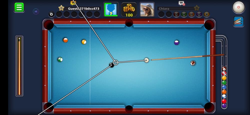 cheat 8 ball pool long line
