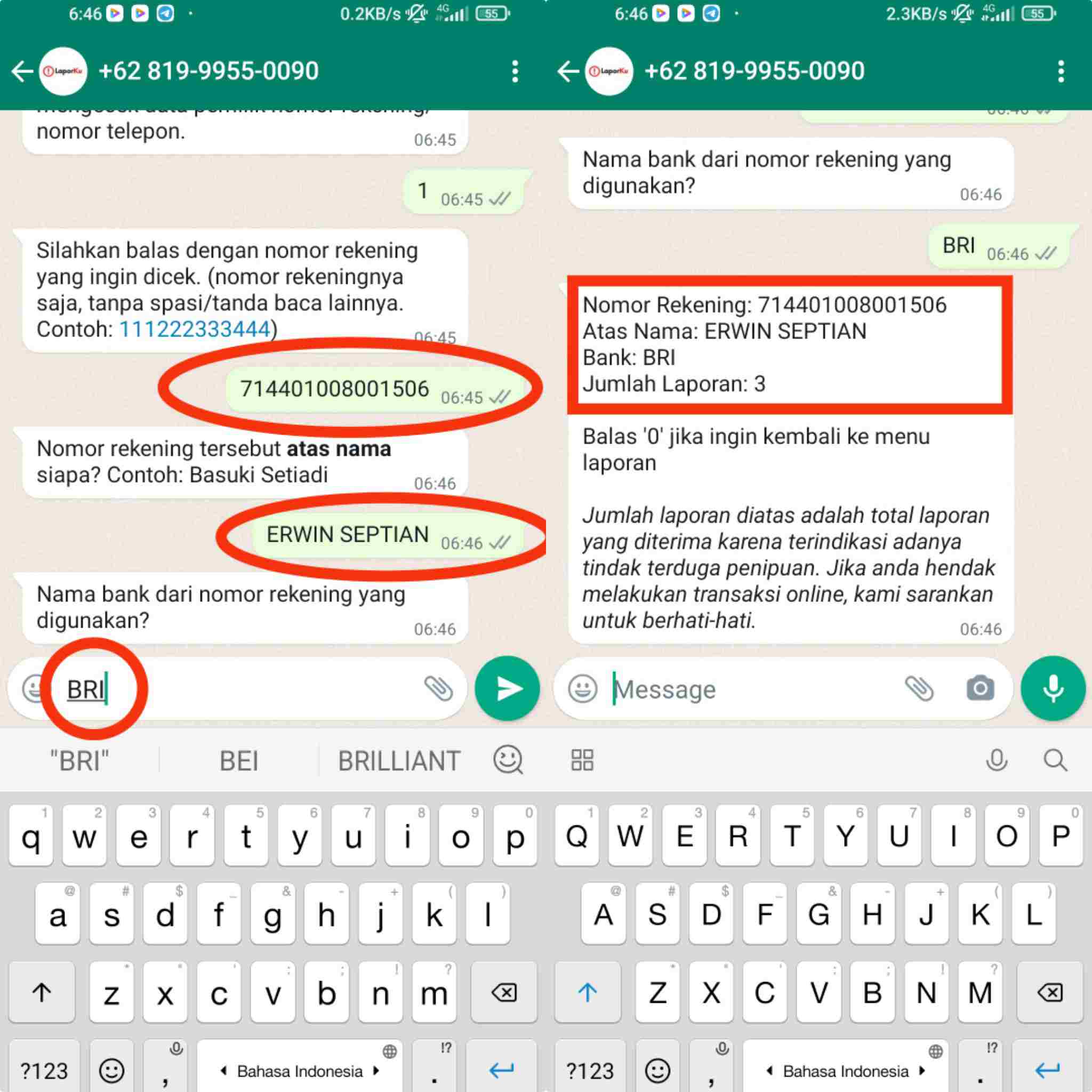 Cara Melapor Penipuan Langsung Dengan WhatsApp 4