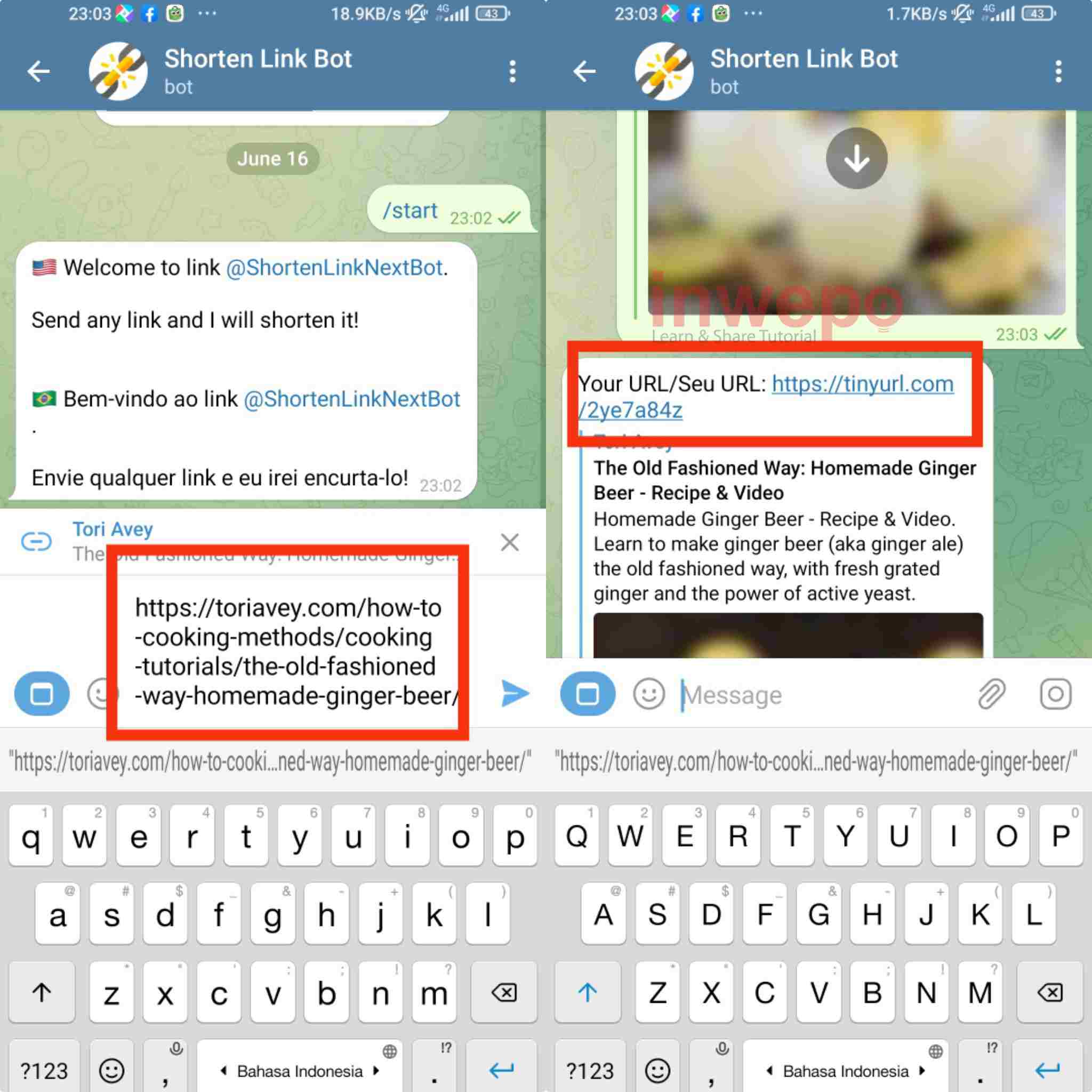 Cara Membuat Short Link dengan Telegram 4