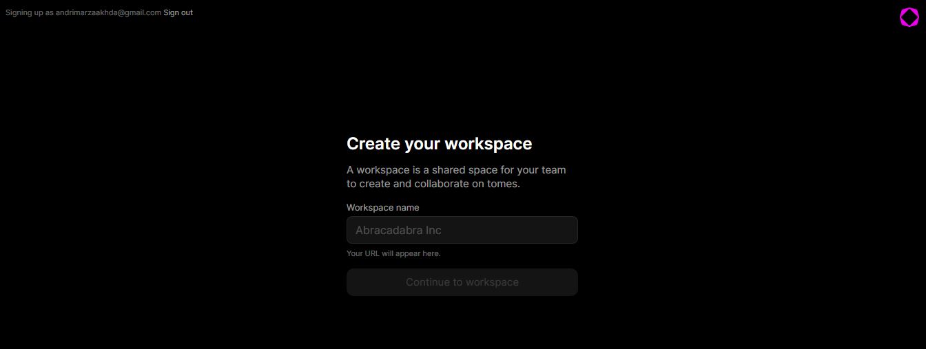 Create your Workspace