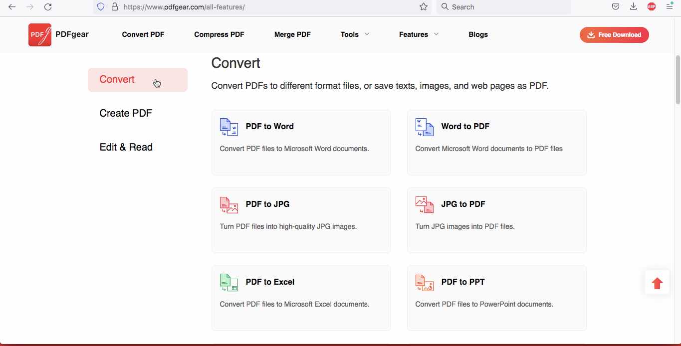 PDFgear tools online offline 2023