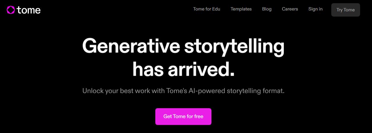 Tome app Website