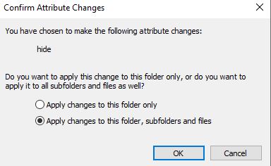 Confirm Attribute Changes